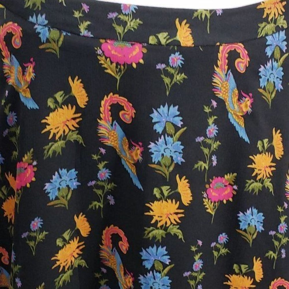 GLAMOROUS Floral Print Chiffon Midi Skirt With Asymmetric Hem S NWT - Picture 4 of 15